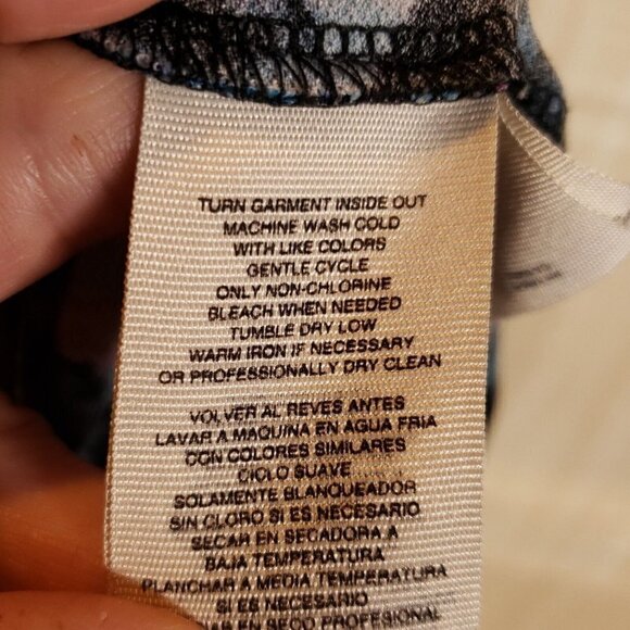 Rachel Rachel Roy Womens Black Watercolor Stretchy Open Shoulder Top Medium - Picture 6 of 6